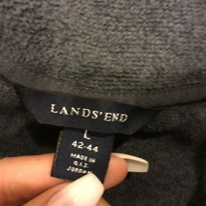 Lands' End Sweaters - LANDS' End Men's Gray Long Sleeve Sweater Fleece L Lands' End Sweaters - LANDS' End Men's Gray Long Sleeve Sweater Fleece L